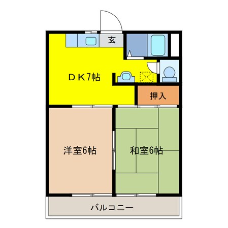 第5磯部コーポの物件間取画像